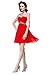Red Beaded Chiffon Bridesmaid dresses for Weddings Short,Red,12