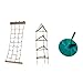 Cargo Climbing Net, Triangle Rope Ladder and Disc Swing Bundle - Attachments for Outdoor Swing Sets, Backyard Play Sets, Playhouses, etc.