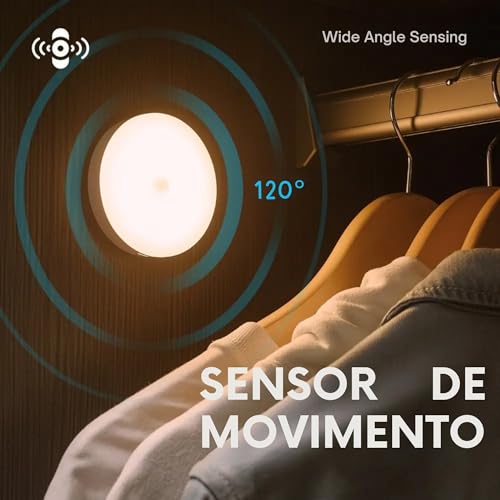 Combo 3 Luminárias, com Sensor de Presença, Recarregável, Luminária Sensor de Movimento