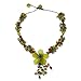 NOVICA Handmade Multi Gemstone Beaded Pendant Necklace | Floral Design | Smoky Jasper | Bead Choker | Assorted Stone Jewelry | Toggle Carnelian Stone | Dazzling Bloom 15.25