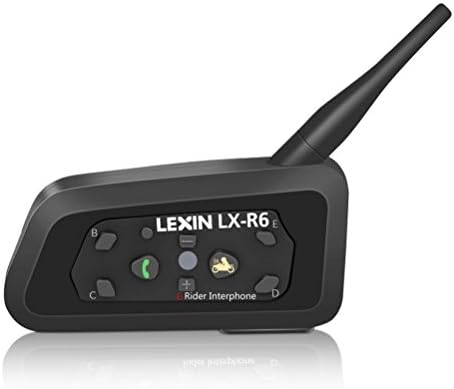 LEXIN 1PC Bluetooth Motorcycle Helmet headset kit up to 6 Riders, Support wireless intercom Interphone, GPS A2DP stereo music stream;waterproof, specially designed for motorcycle rider