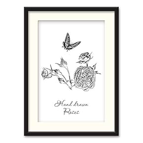 Black Paper Framed Canvas Wall Art for Living Room, Bedroom Abstract Branch and Leaves Canvas Prints for Home Decoration Ready to Hanging - 23x31 inches