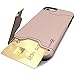 CoverON SecureCard Series Designed for Apple iPhone SE 2022 / SE 2020 / iPhone 8/7 Case, Credit Card Holder Kickstand Hybrid Phone Cover - Rose Gold