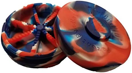 Divider Pro 3" Round Medical Grade 7 Space Silicone Container (Multi - Red/White/Blue)