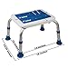 PCP Non-Slip Bath Safety Step Stool, Foam Padded, Adjustable Height, Portable Bathroom Stepping Foot Stool