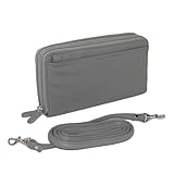 Buxton Womens Zippered Wallet Style Handbag, Grey