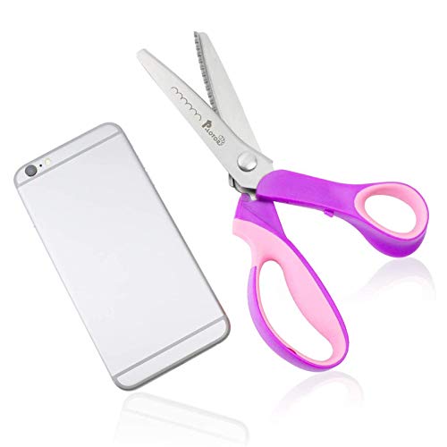 Scalloped Pinking Shears, P.LOTOR 9.3 Inches Stainless Steel Handled