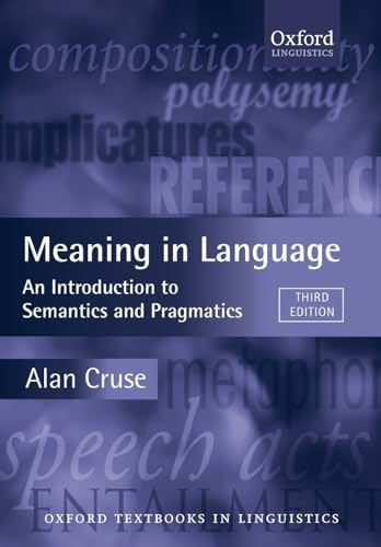 Amazon.com: Pragmatics (Oxford Textbooks in Linguistics