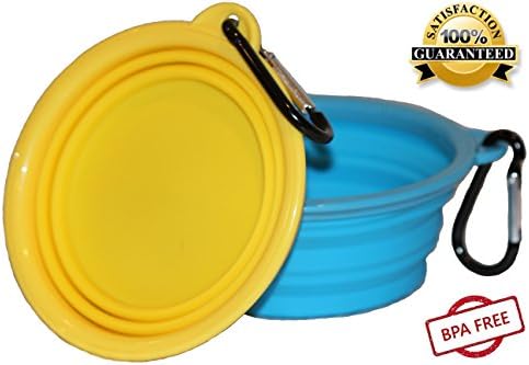 Northern Outback Travel Pet Bowl 2 Pack 2 Cup Silicone Collapsible Dog Bowl Cat Bowl
