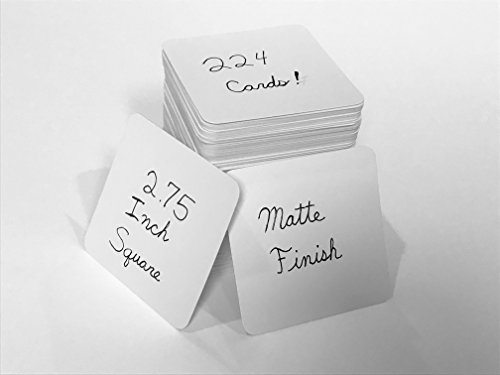 224 Blank Square Playing Cards (Matte Finish & Square Size)