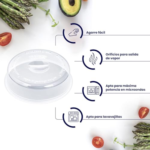 Microwave Cover BPA Free for Kitchen - Microwave Lid Perfect for Protecting Food Dishes - Microwave Cover 24cm Diameter