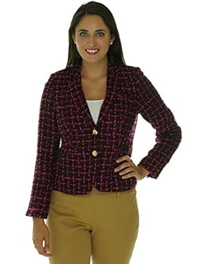 Calvin Klein Women's Tweed Boucle Blazer Jacket