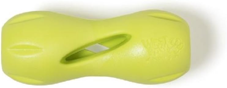 WEST PAW Zogoflex Qwizl Dog Puzzle Treat Toy – Interactive Chew Toy for Dogs – Dispenses Pet Treats – Brightly-Colored Dog Puzzles for Aggressive Chewers, Fetch, Catch, Non-Toxic, Made in USA