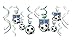 Amscan Soccer Hanging Swirl Party Decorations, 24 Pieces (10118308)