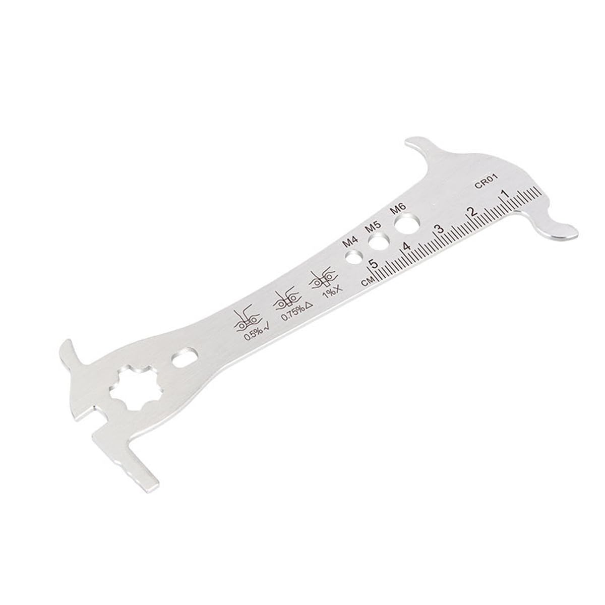 HOUSON 6-in-1 chain gauge, cycling chain gauge bicycle chain multi-tool bicycle repair tool for road bike MTB