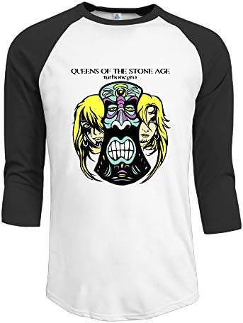 Men Queens Of The Stone Age Album Rated R Vintage 3/4 Sleeve Raglan Tops Shirt