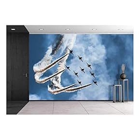 Show of Force Jets - Removable Wall Mural | Self-Adhesive Large Wallpaper - 66x96 inches