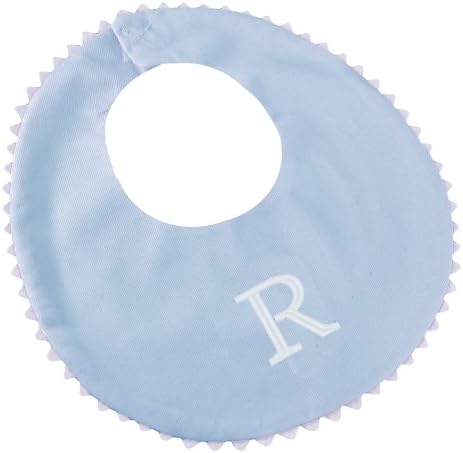 Princess Linens Garden Pique Bib, 2-pack - Baby Blue with White Rick Rack Trim-R