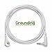 Grounding Brand Fitted Full Size Sheet with Earth Connection Cable, 400TC Conductive Mat with Pure Silver Thread for Better Sleep and Healthy Earth Energy, Rich Grey