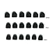 HUELE 9 Pairs Heel Tips Caps Shoe Replacement Repair Tip Taps Shoes Dowels, 8 mm, 9 mm, 10 mm, Black
