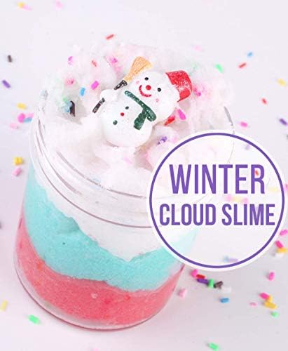 Dorothyworld 2018 Newest Fairy Putty Cloud Slime,Super Soft and Non-Sticky(150ML 5OZ) with Snowman and Chocolate Charm