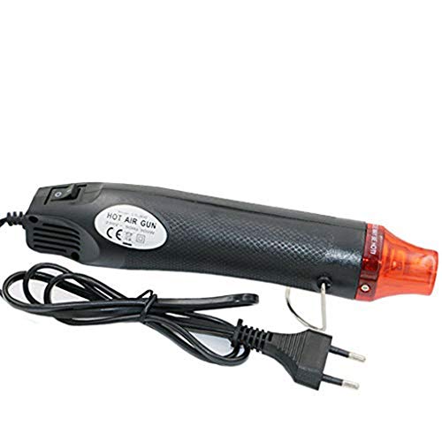 Long Heat Gun Homidic Mini Handheld Hot Air Gun Electric 300W Portable Heat Gun for DIY Craft Embossing Shrink Wrapping Electrical Heat Tool (110V Black) - Thumbnail 4