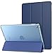 MoKo Case Fit 2018/2017 iPad 9.7 6th/5th Generation - Slim Lightweight Smart Shell Stand Cover with Translucent Frosted Back Protector Fit Apple iPad 9.7 Inch 2018/2017, Navy Blue(Auto Wake/Sleep)