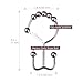 Wimaha Rustproof Shower Curtain Rings, Stainless Steel Heavy Duty Roller Double Glide Shower Hooks for Bathroom Shower Rods Curtains Liners, Bronze, Set of 12 Hooks
