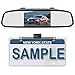 LeeKooLuu Reverse/Rear View Camera and Mirror Monitor Kit Only Wire Single Power Rear View/Full time View Optional for Car Truck with 7 LED Night Vision Waterproof Grid Lines primary