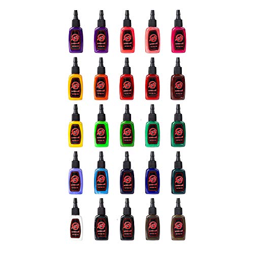 One Tattoo World Premium Tattoo Ink Set | 25 Colors | 15 ml Bottles, OTW-AN025 - Thumbnail 7