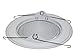 6” INCH RECESSED CAN LIGHT SHOWER TRIM CLEAR GLASS FRESNEL LENS - 6 PACK