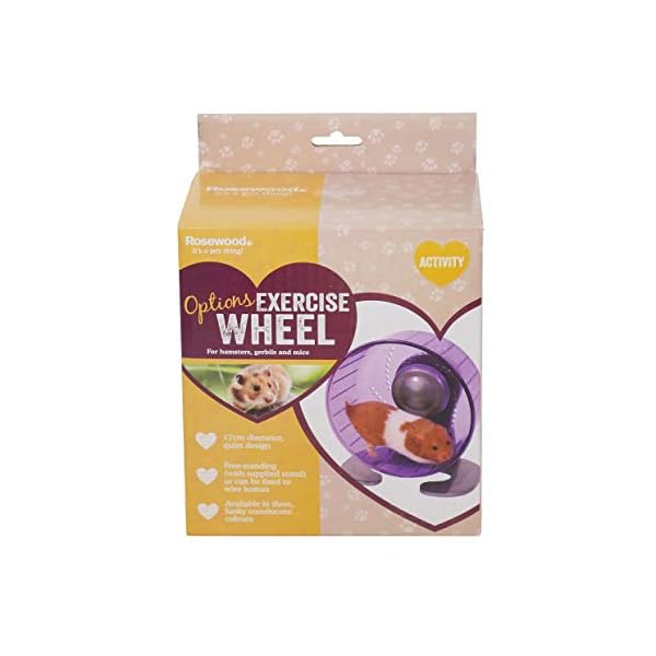 Rosewood Pico Exercise Wheel for Hamsters with Stand, Purple