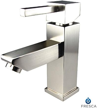Fresca Bath FFT1030BN Versa Single Hole Mount Bathroom Vanity Faucet, Brushed Nickel