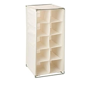 Image of Honey-Can-Do SHO-01656 10-Pair Shoe Organizer, Storage Cubby, Natural