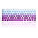 TOP CASE - Faded Ombre Series keyboard Cover Silicone Skin Compatible with MacBook Pro 13 inch A1708 (No TouchBar) Release 2017 & 2016 / Macbook 12-inch Retina A1534 - Serenity Blue & Purple