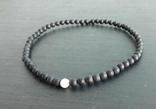 Matte onyx anklets,howlite anklets,stone anklets,men anklets,women anklets,gift anklets,fashion anklets,black white anklets