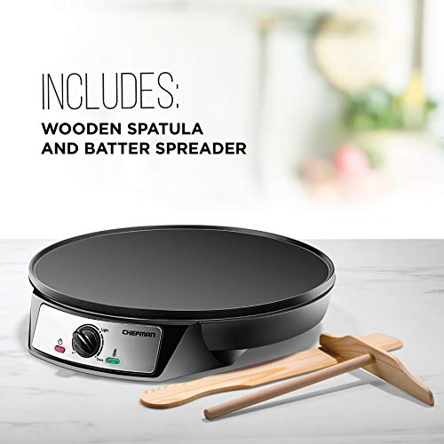 Chefman Electric Crepe Maker & Griddle, Precise Temperature Control
