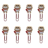 Hemore 8pcs Captain Underpants Cute Bookmarks Paper Clips for Stationery for Student Teacher Office Supply Craft Kids Gift