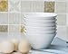 DOWAN 8.5oz, Porcelain Dessert Bowl Set/Dipping Bowls/Ramekins - 6 Packs, White, Stackable, Spiral Pattern