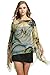 Zeagoo Womens Paisley Print Chiffon Poncho Batwing Sleeve Tunic Top