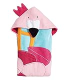 Mud Pie Flamingo Hooded Towel, Aqua/Pink (2132019)