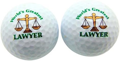 Westman Works Worlds Greatest Lawyer Set of 2 Novelty Golf Ball Fun Golfing Gag Gift for Golfer