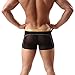 Pack of 2 Mens Boxer Briefs Shorts Bulge Pouch Soft Underpants Mens Trunks Mesh Underwear for Male (white/black, M)
