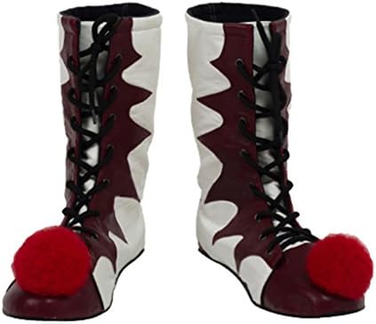 BIRDEU Mens Shoes Red & White Boots Clown Cosplay Costume Accessories for Adult Fancy Dress Clothing Merchandise