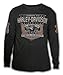 Harley-Davidson Men's Meridian Distressed Premium Long Sleeve Shirt, Carbon Wash