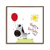 Framed Canvas Wall Art Cartoon Pattern Canvas Prints Home Artwork Decoration for Children's Room,Bedroom - 16x16 inches