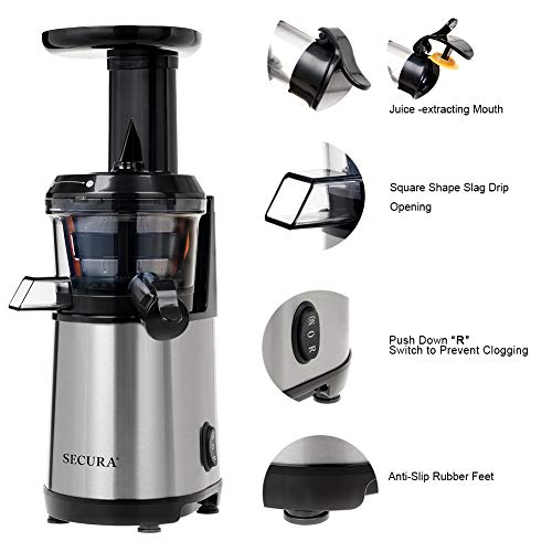 3 Secura+Juicer+Masticating+Nutrient+Veggies