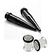 Gauges Kit 4 Pieces Acrylic Black Tapers with Plugs Single Flared Tunnels 1/2