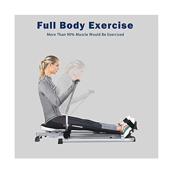 BZLLW Hydraulic Rowing Machine Home Use,Super Silent Indoor Portable Rower,Home Gym Foldable Rowing Machine,with LCD…