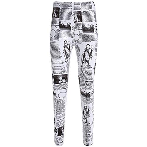 iYBUIA Women Sports Gym Yoga Workout Mid Waist Running Pants Fitness Elastic Trousers (XL, White)